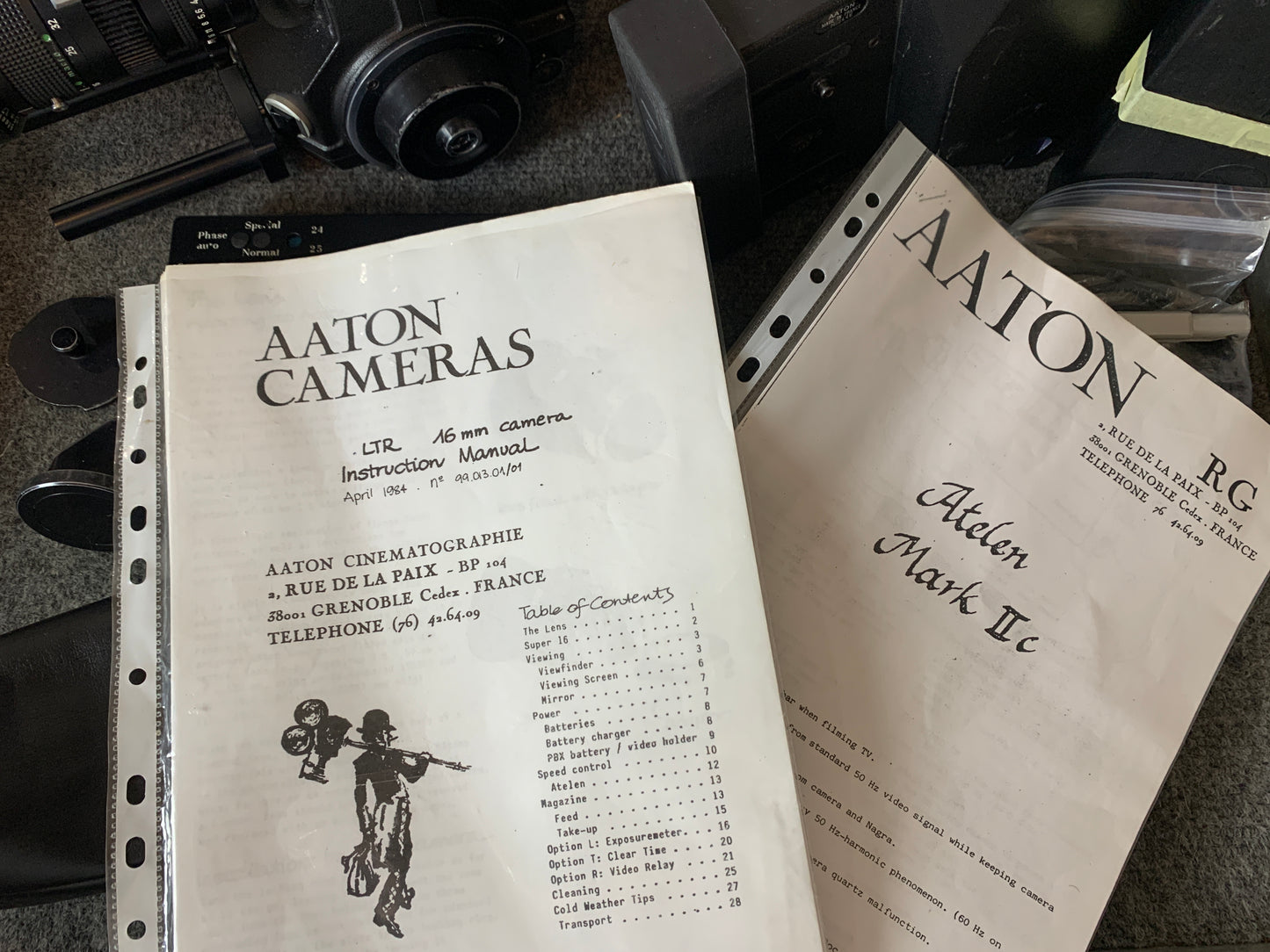 Aaton LTR32 16mm movie camera with Zeiss 10-100 T2 lens