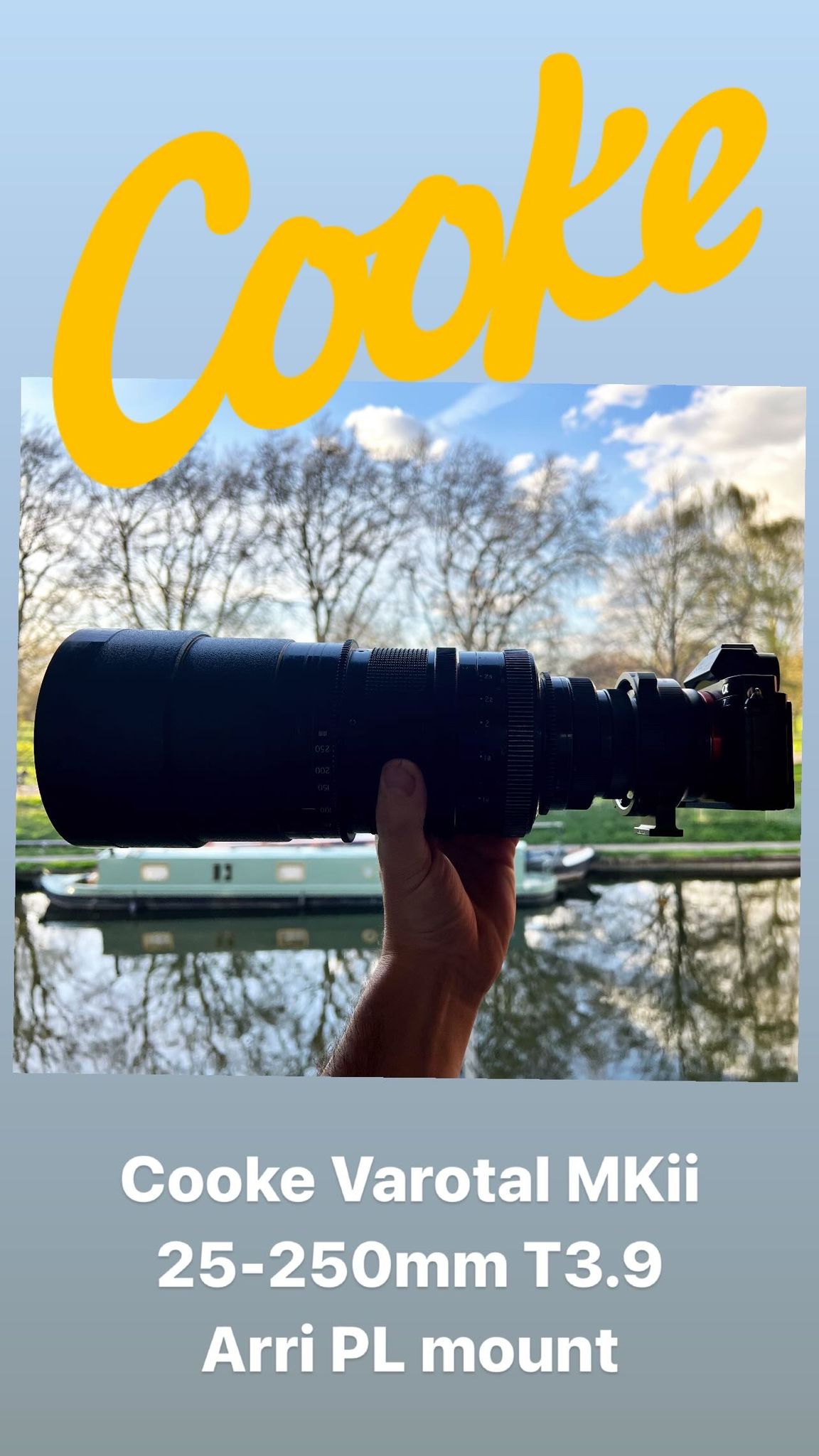 Cooke Varotal MK2 35mm lens 25-250mm T3.9 PL mount