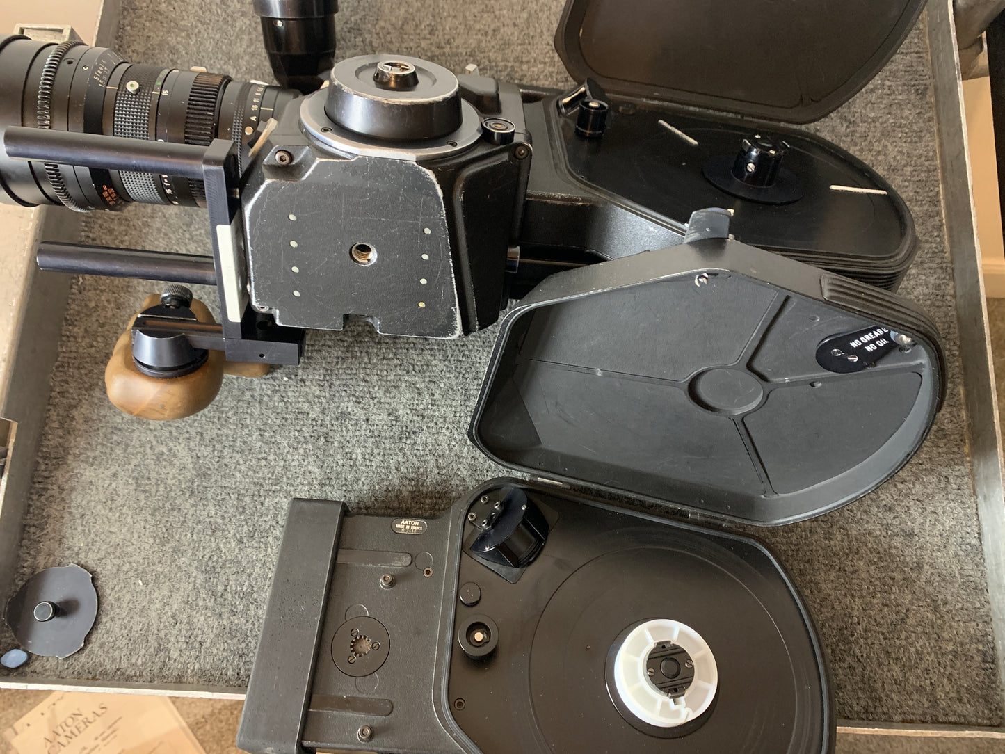 Aaton LTR32 16mm movie camera with Zeiss 10-100 T2 lens