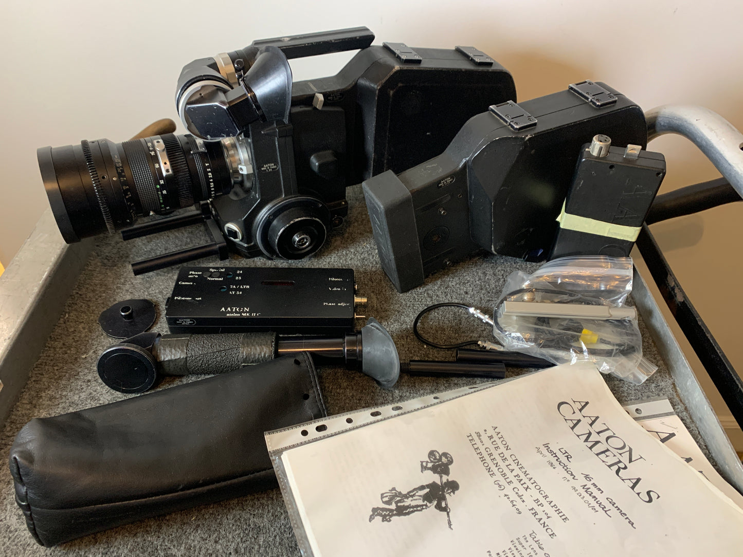 Aaton LTR32 16mm movie camera with Zeiss 10-100 T2 lens